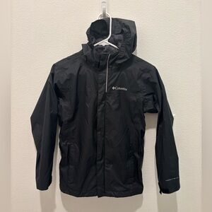 Columbia Black Hooded Rain Jacket Boys / Girls Size Medium